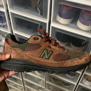 New Balance Men's Brown and Olive Beef & Broccoli Sneakers